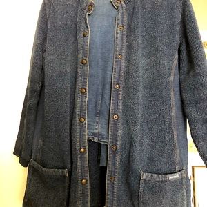 2-piece denim set (jacket and flat front jeans)